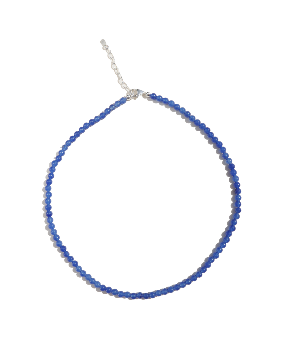 Blue Jade Slinky Bead Necklace