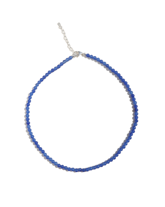 Blue Jade Slinky Bead Necklace