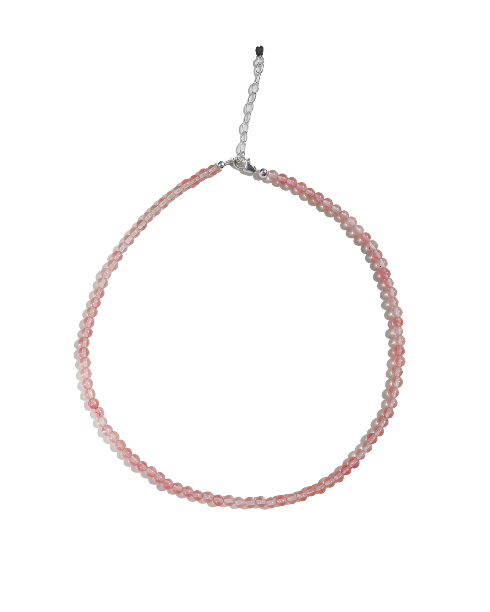 Cherry Quartz Slinky Bead Necklace
