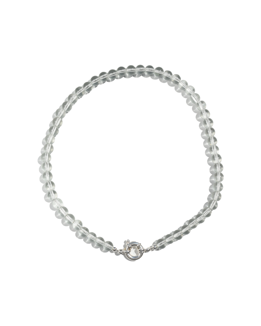 Beaded Necklace - Clear Glass Stacker