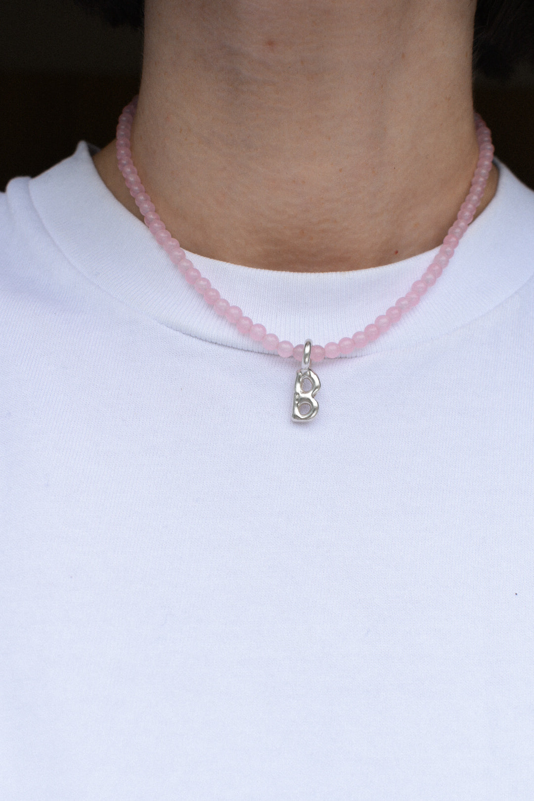 Rose Quartz Slinky Bead Necklace