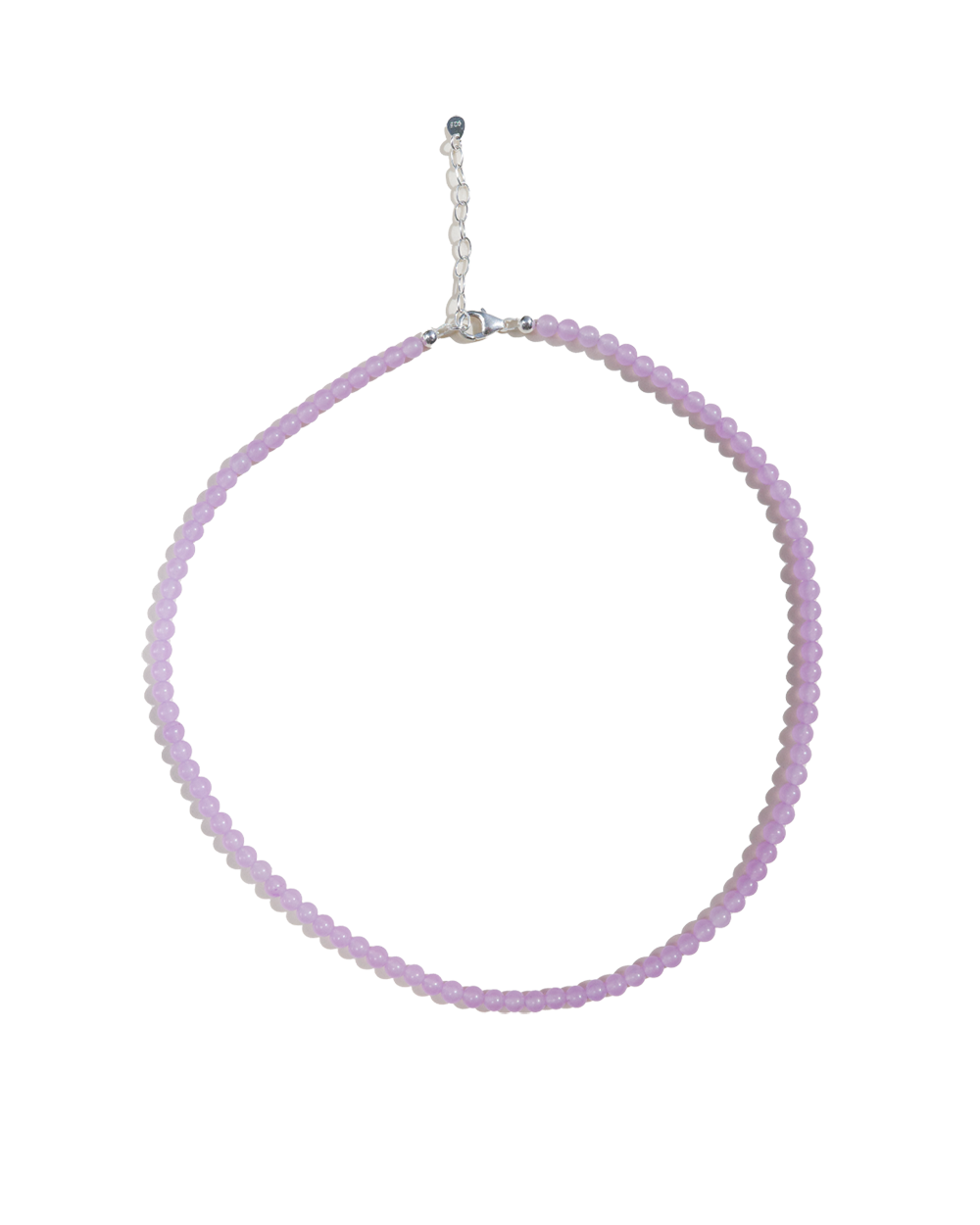 Lilac Jade Slinky Bead Necklace