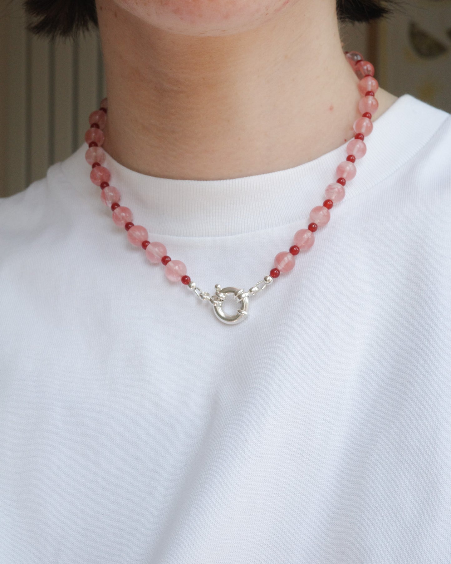 Beaded Necklace - Cherry Blossom