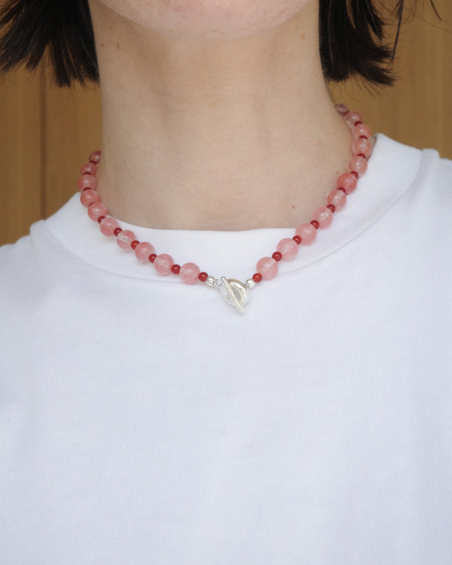 Beaded Necklace - Cherry Blossom