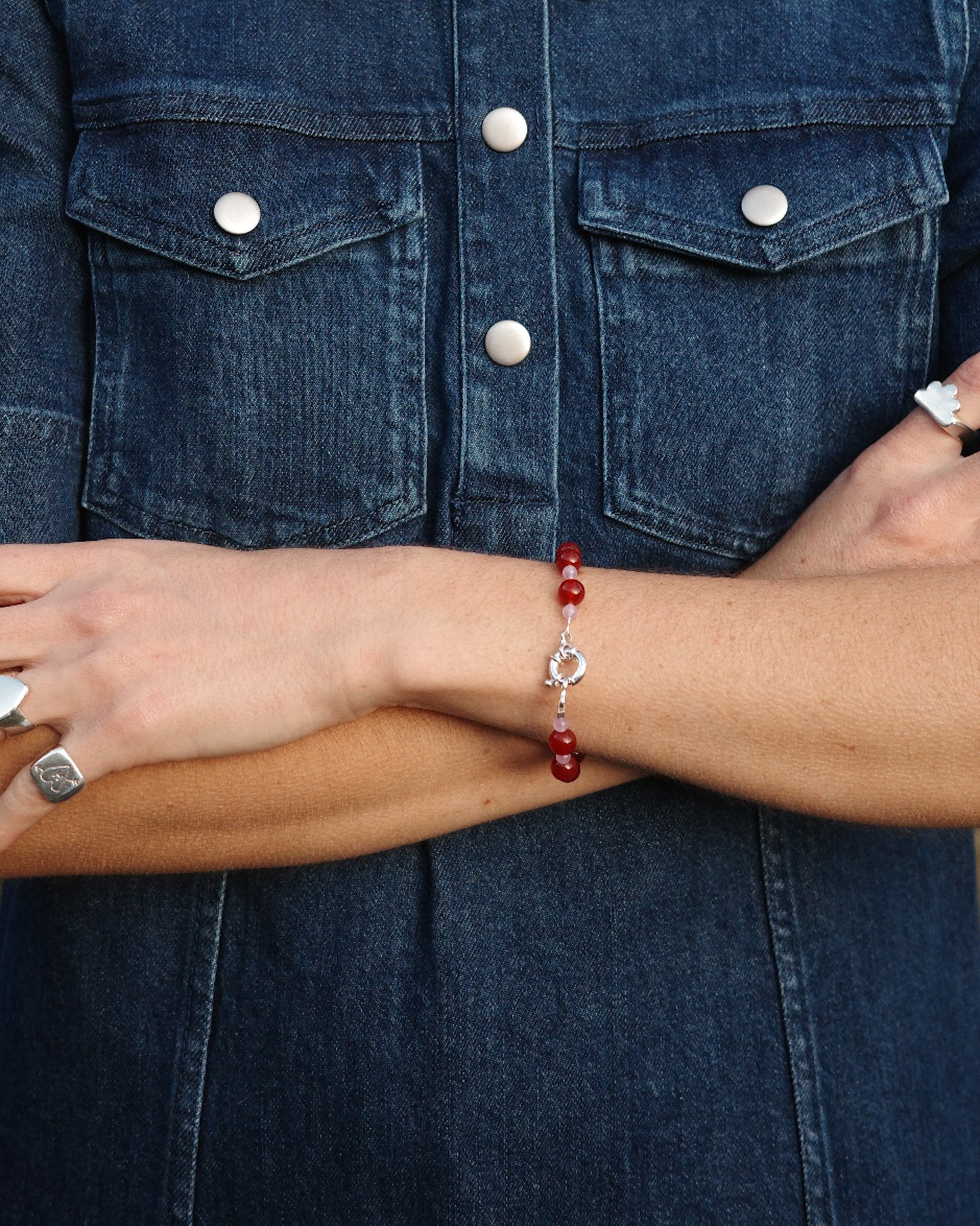 Beaded Bracelet - Firecracker