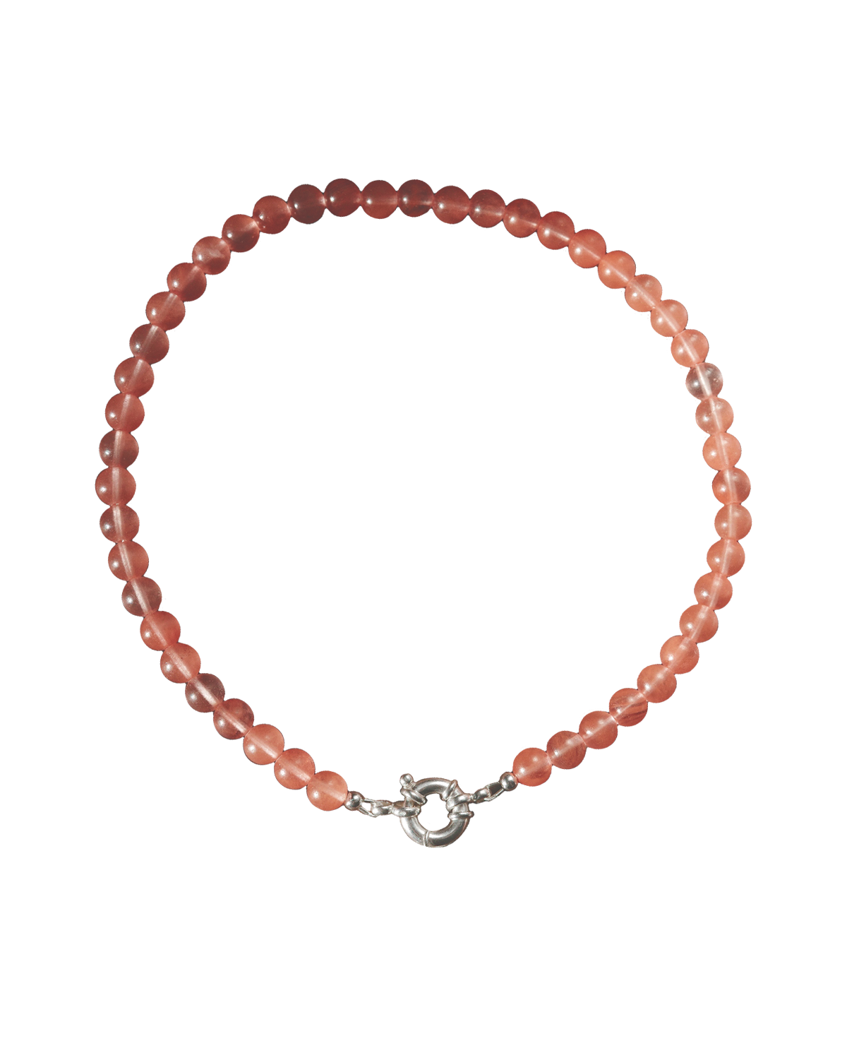 Beaded Necklace - Cherry Quartz Stacker