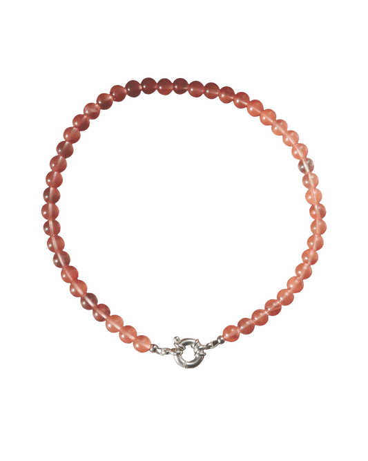 Beaded Necklace - Cherry Quartz Stacker