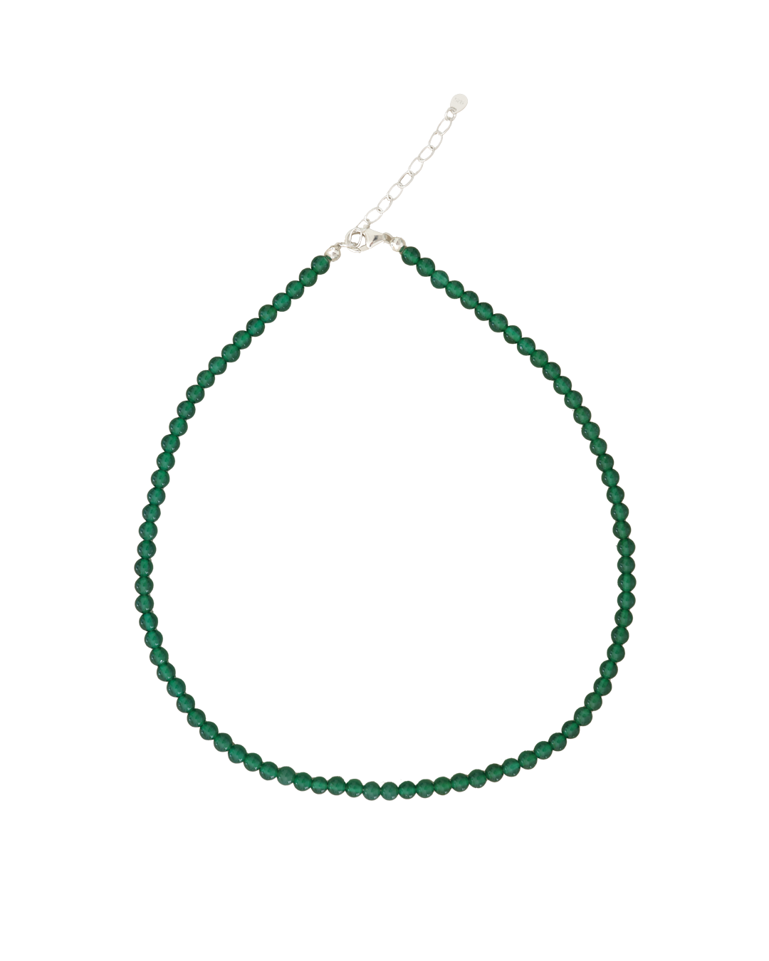 Green Agate Slinky Bead Necklace