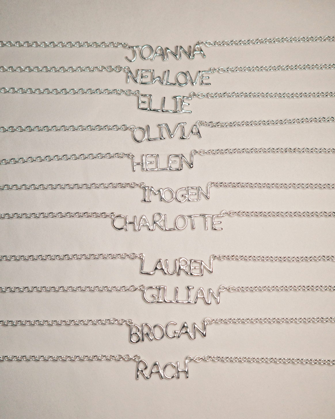 Wobbly Word Necklace