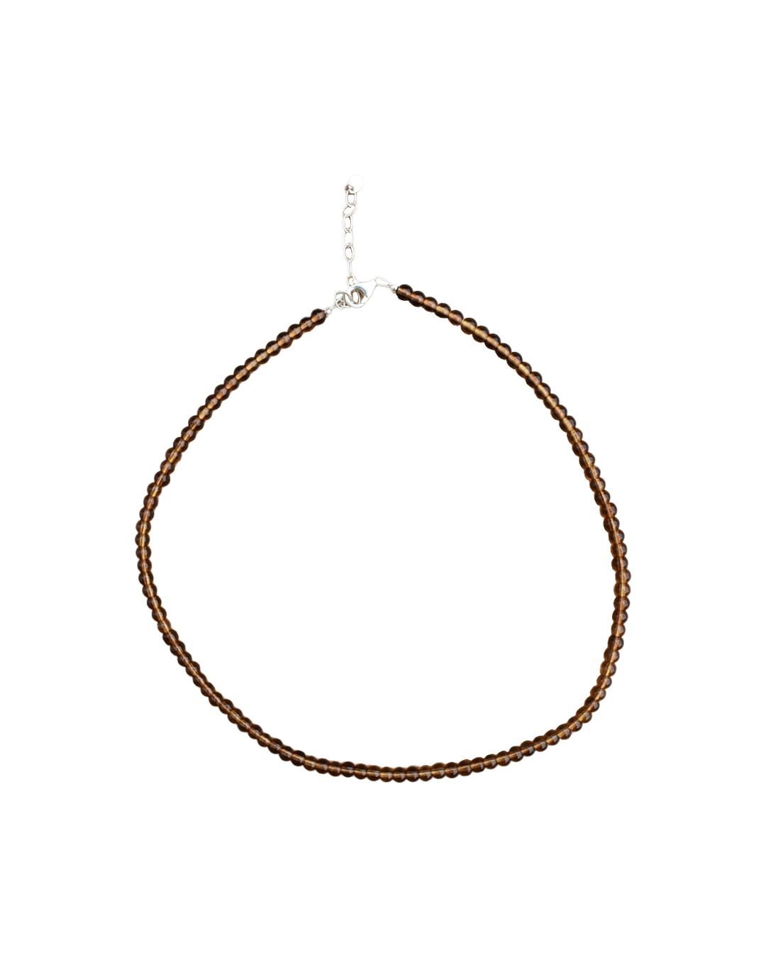 Brown Glass Slinky Bead Necklace