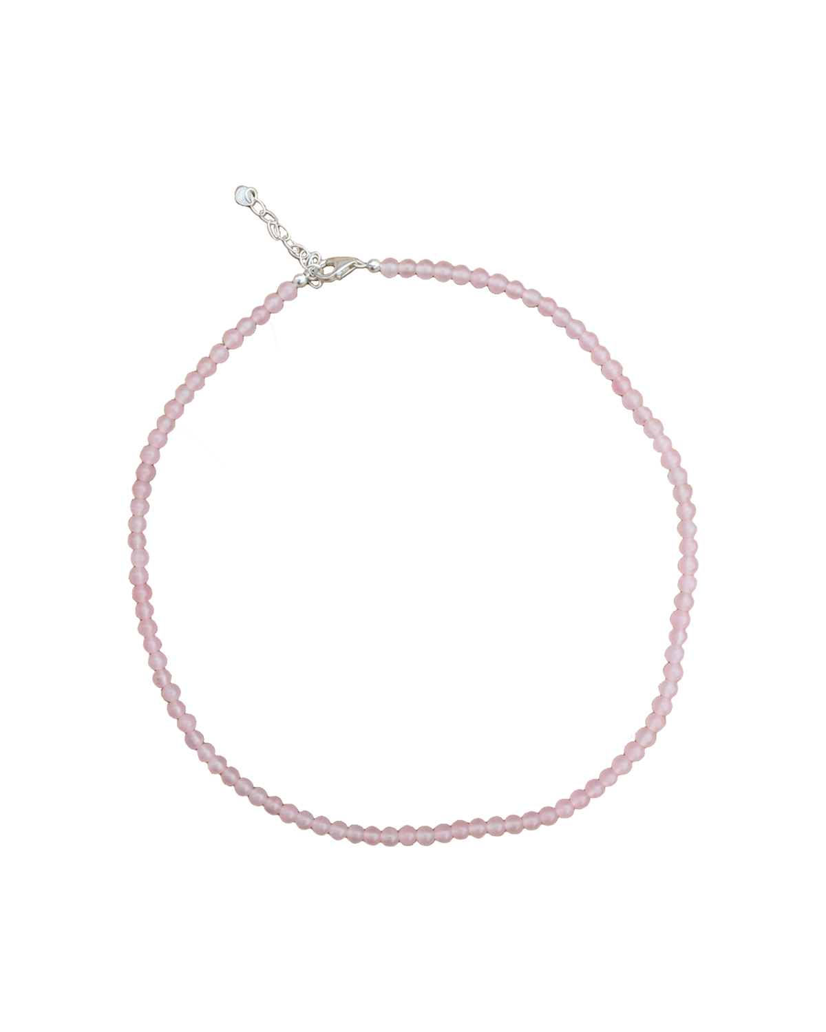 Rose Quartz Slinky Bead Necklace