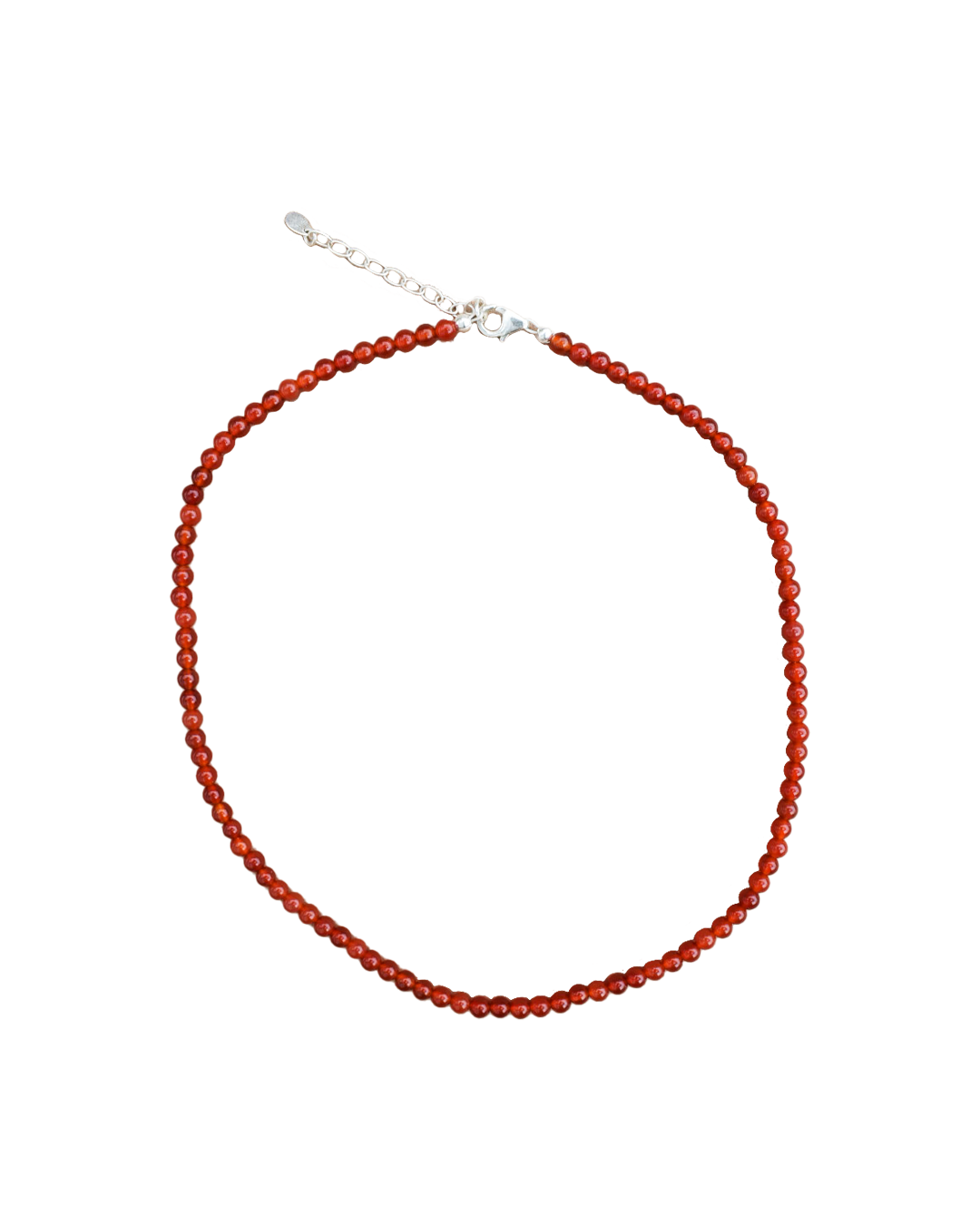 Red Agate Slinky Bead Necklace