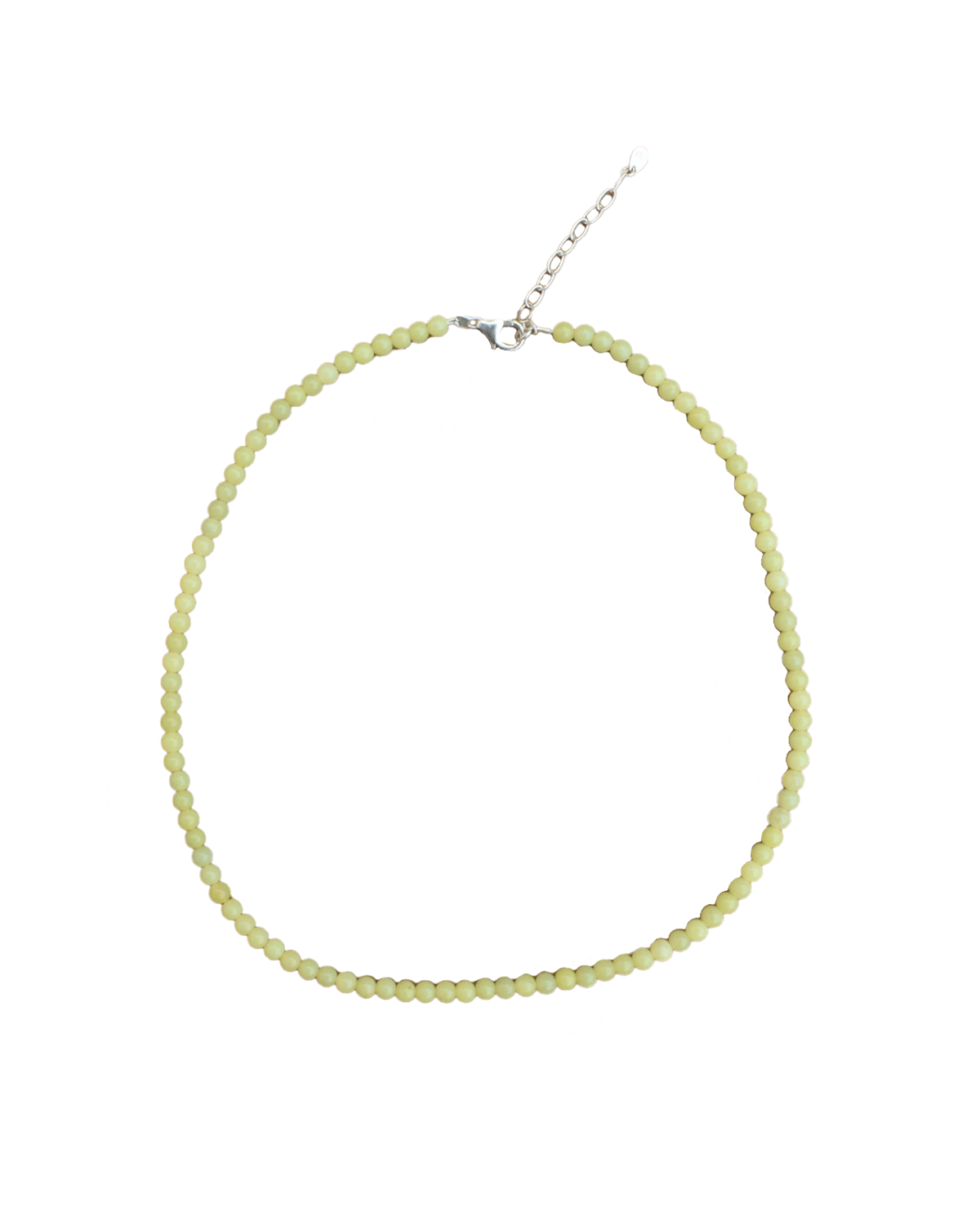 Lemon Jasper Slinky Bead Necklace
