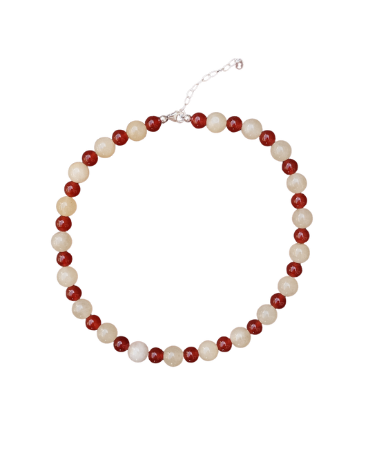 Beaded Necklace - Jumbo Peach Melba
