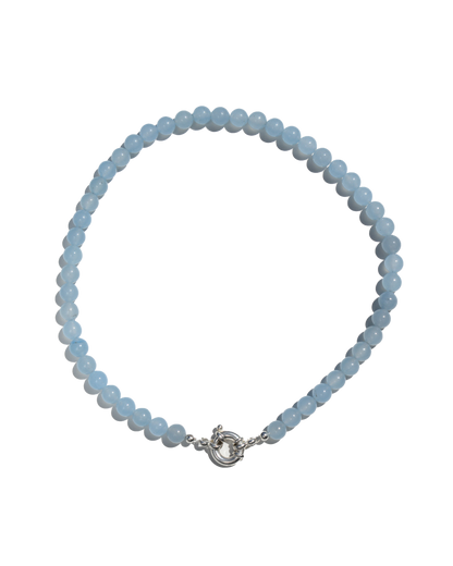 Beaded Necklace - Blue Jade Stacker