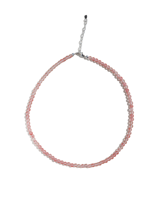 Cherry Quartz Slinky Bead Necklace