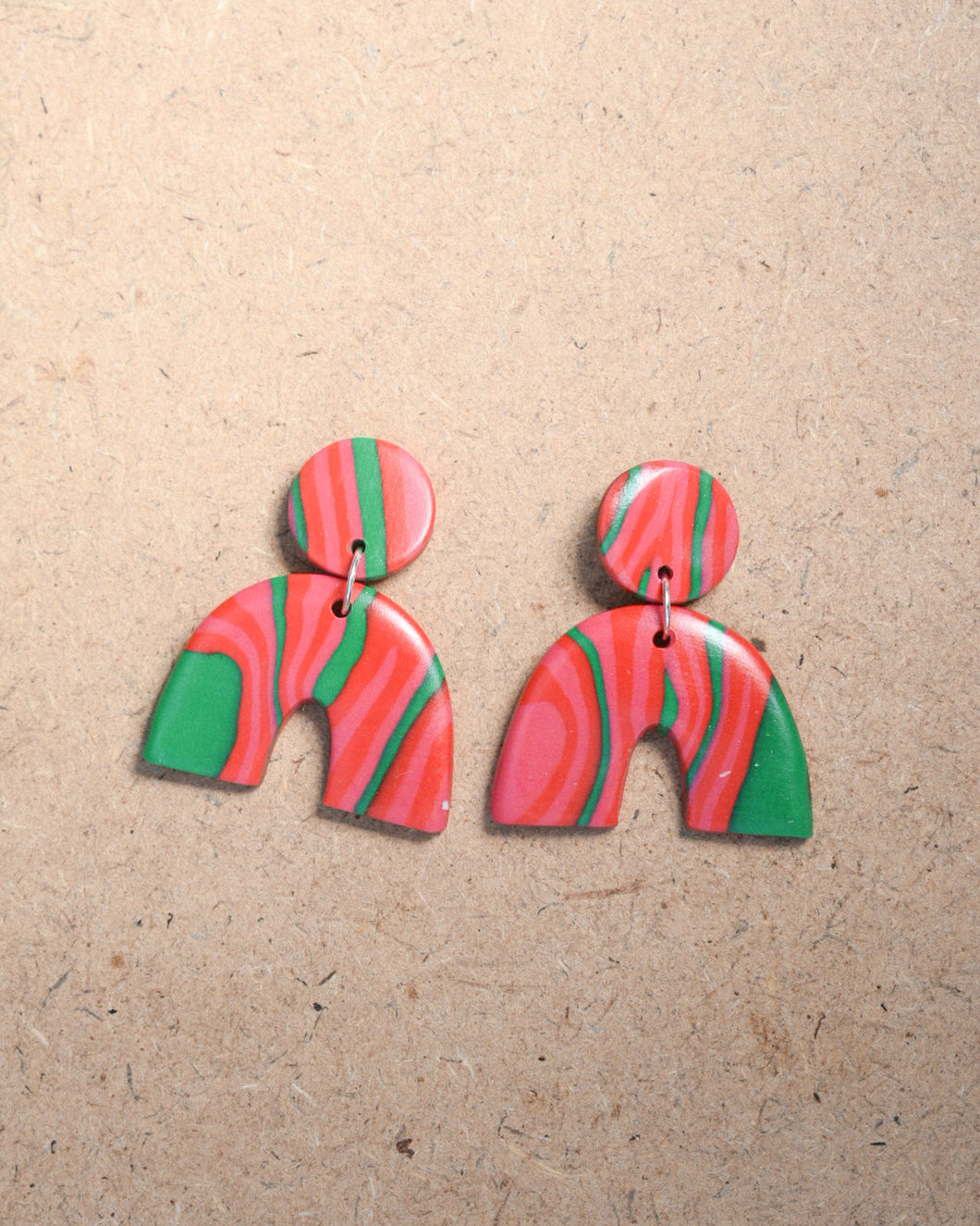 Pink and Emerald Stripe Signature Arch