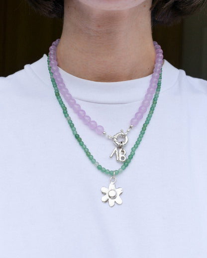 Beaded Necklace - Lilac Jade Stacker