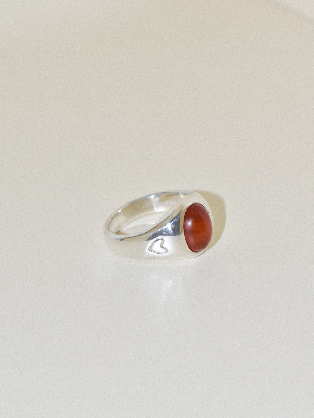 Limited Edition - Heart Ring - Carnelian - Size O