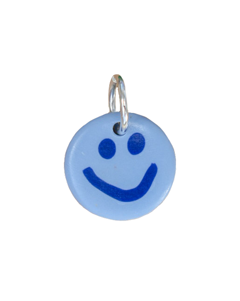Blue & Blue Smiley Charm