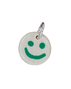 Marble & Emerald Smiley Charm