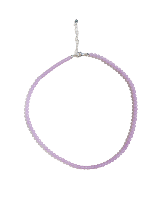 Lilac Jade Slinky Bead Necklace