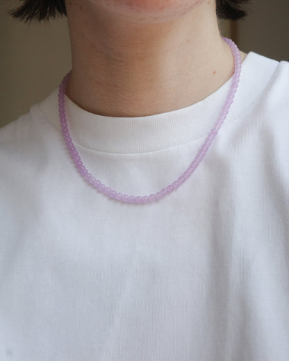 Lilac Jade Slinky Bead Necklace