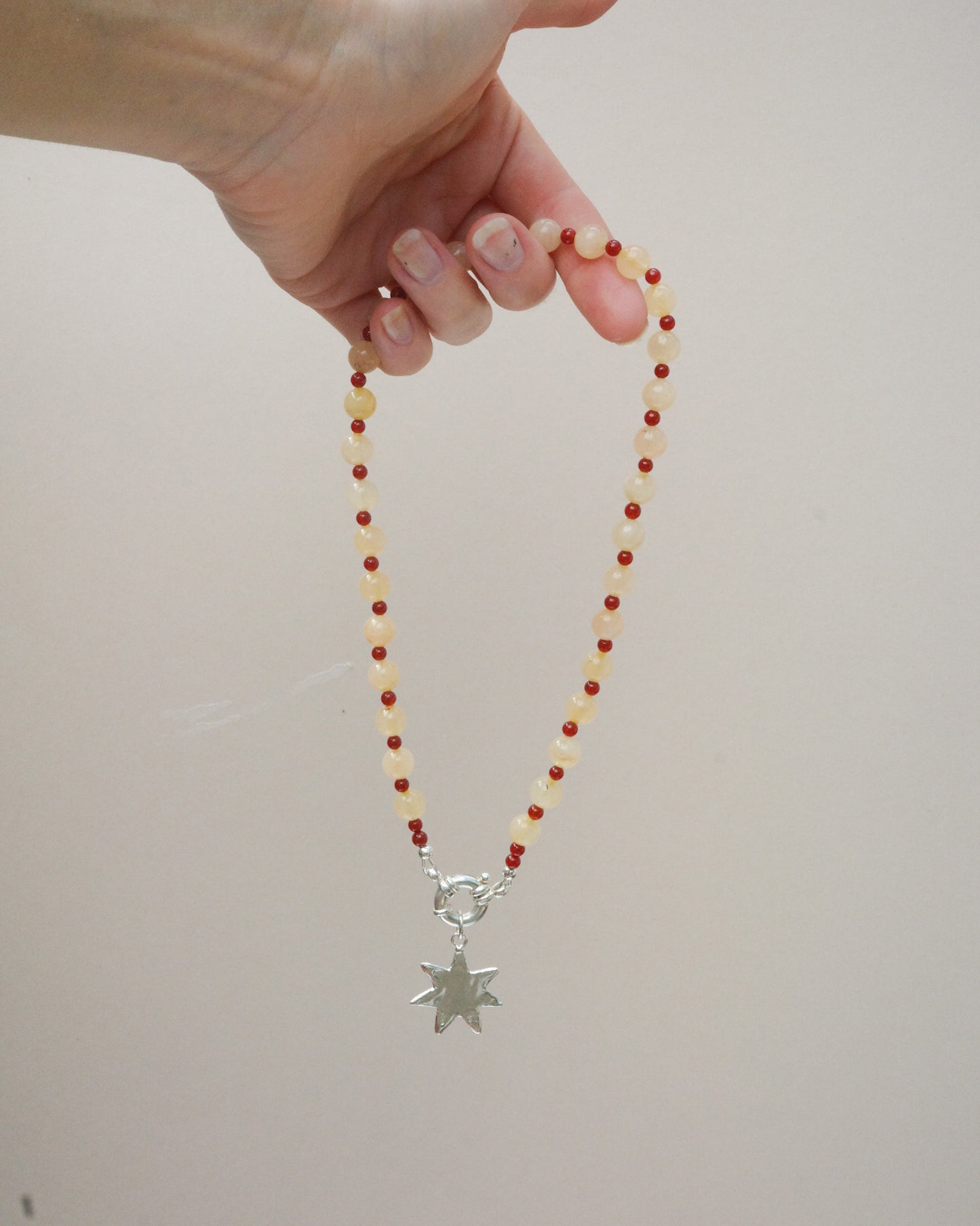 Ready-to-ship! | Beaded Necklace - Peach Melba Stacker