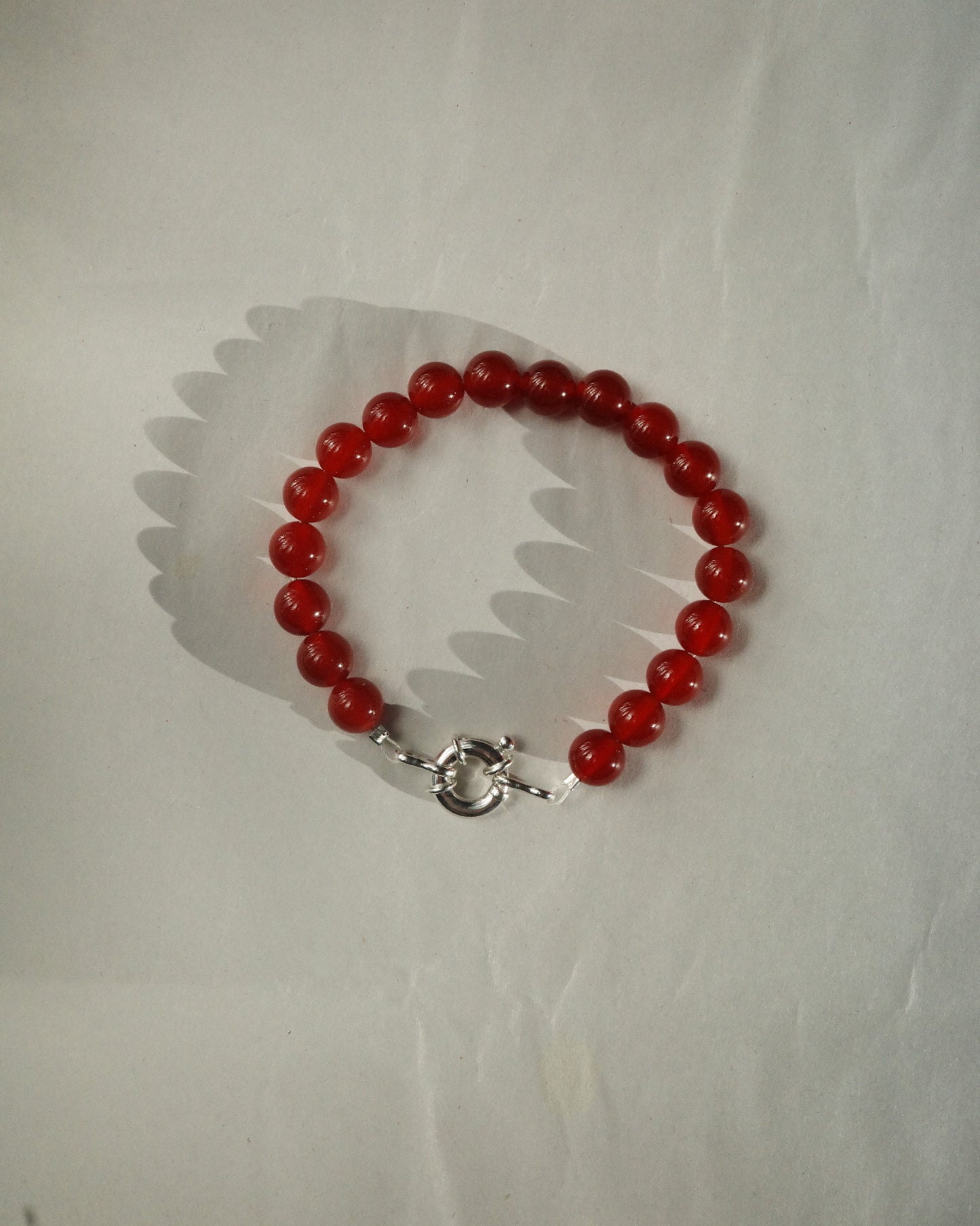 Beaded Bracelet - Red Agate