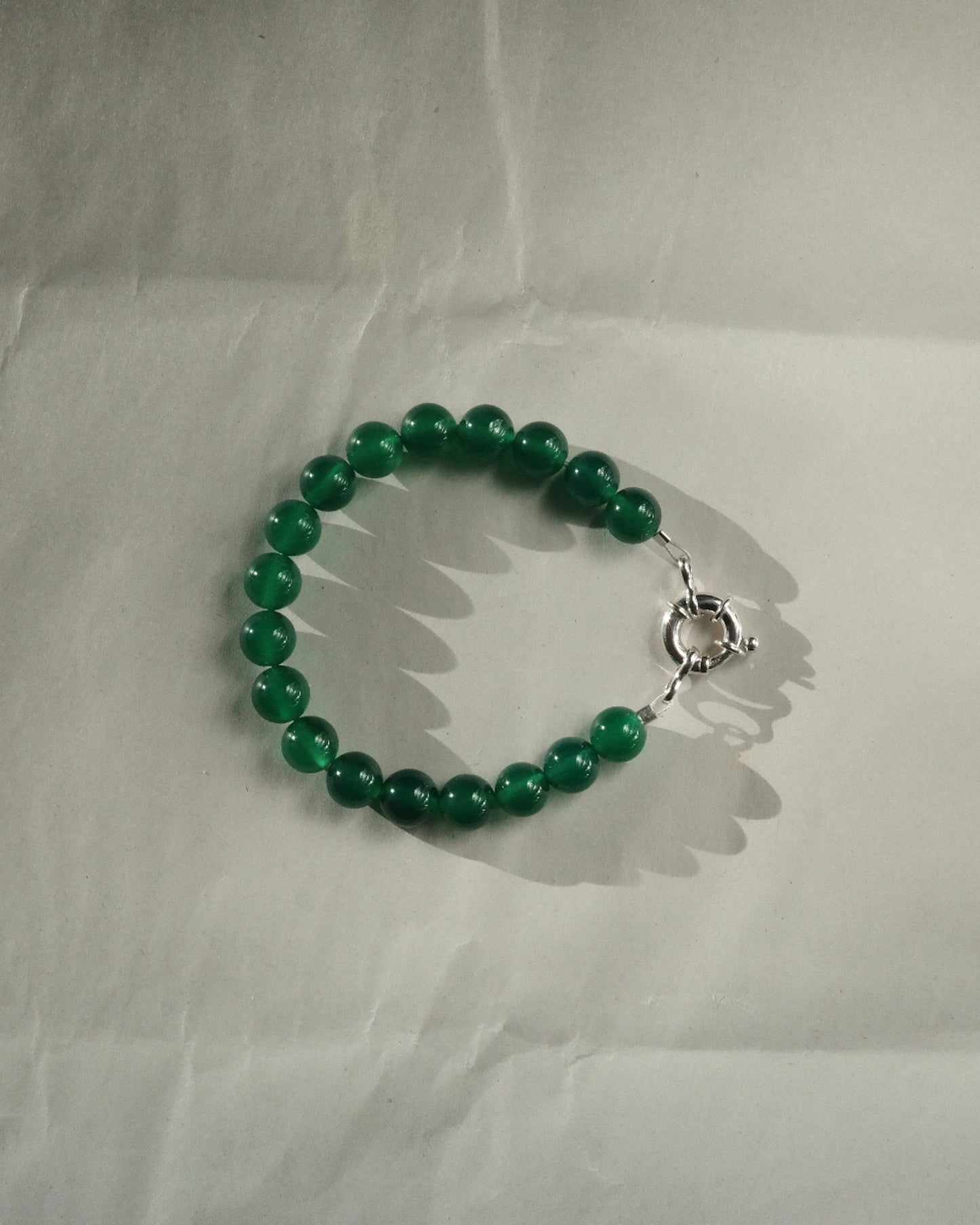 Beaded Bracelet - Green Agate