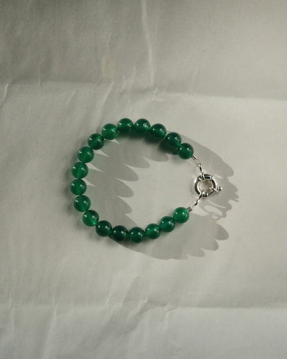 Beaded Bracelet - Green Agate