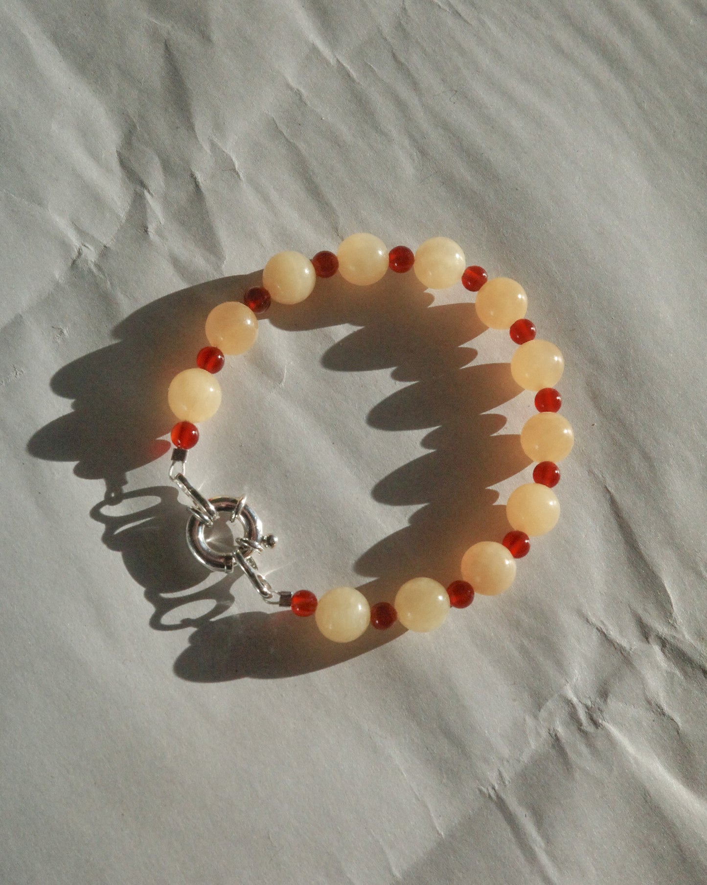 Beaded Bracelet - Peach Melba