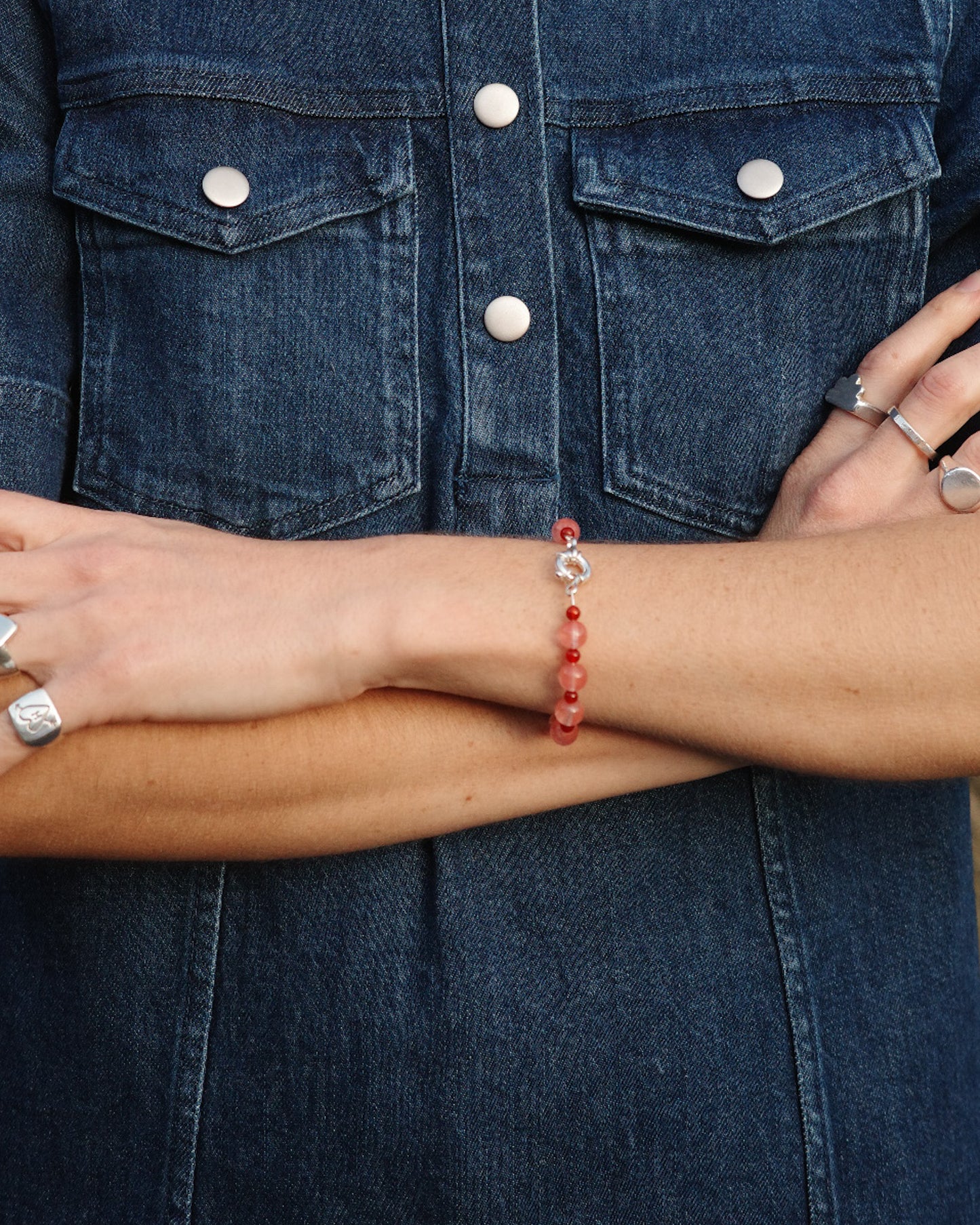 Beaded Bracelet - Cherry Blossom