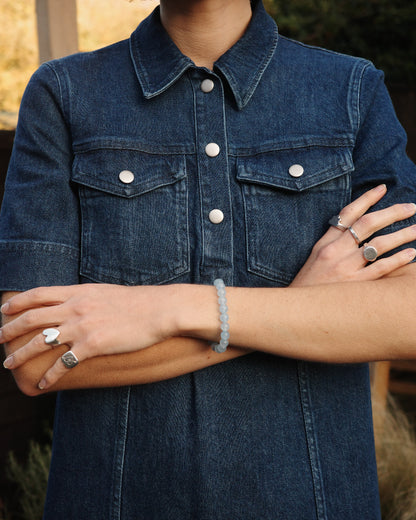 Beaded Bracelet - Blue Jade
