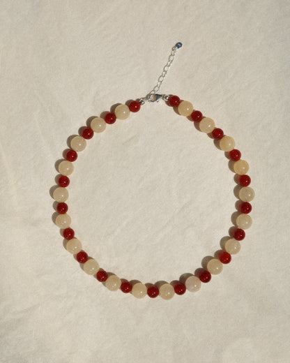 Beaded Necklace - Jumbo Peach Melba