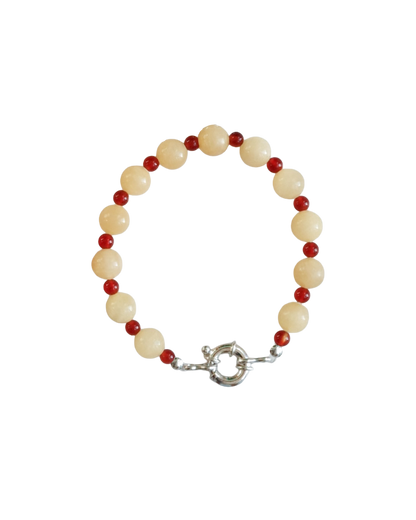 Beaded Bracelet - Peach Melba