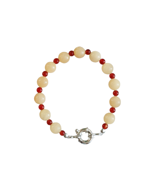 Beaded Bracelet - Peach Melba