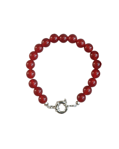Beaded Bracelet - Red Agate