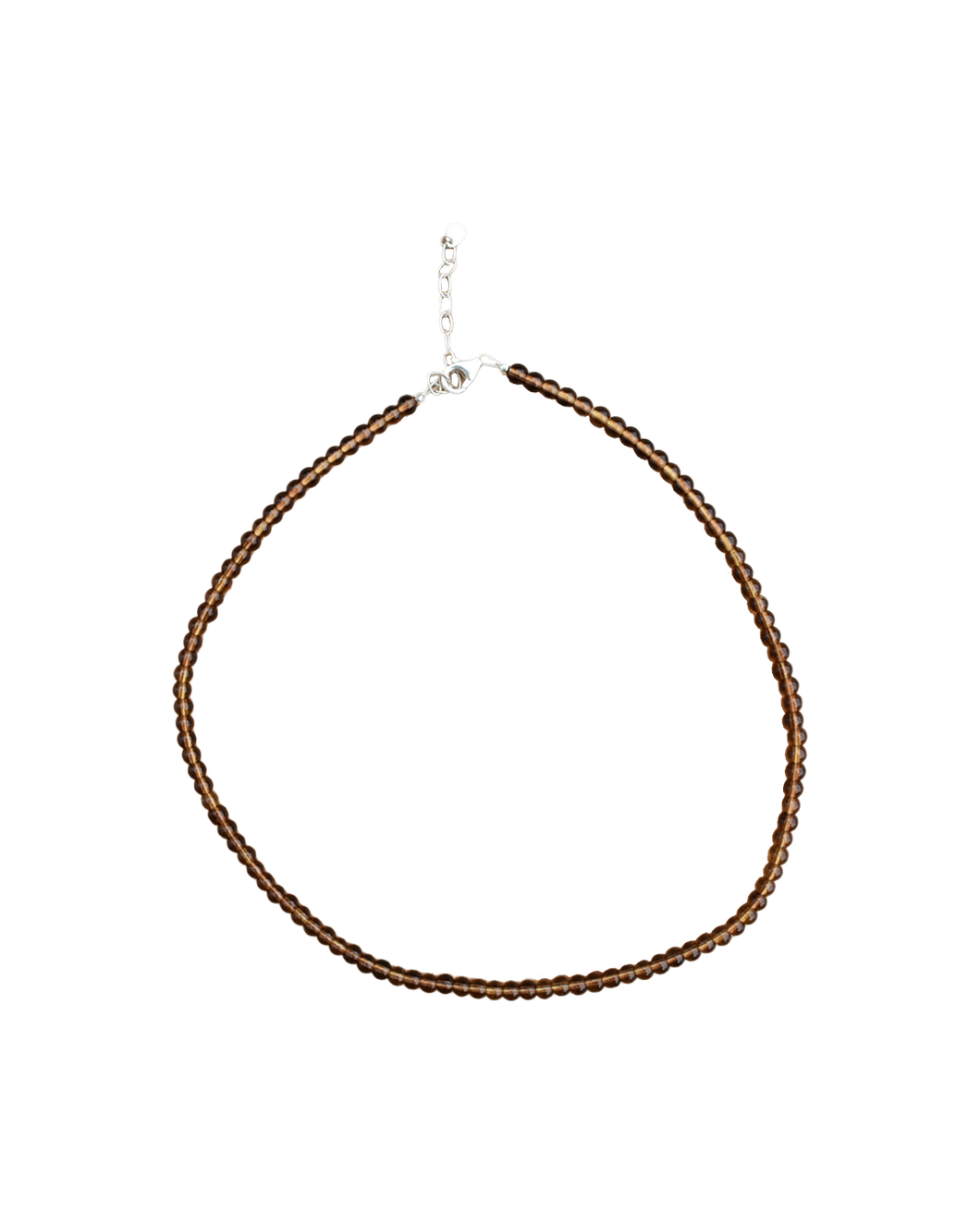 Brown Glass Slinky Bead Necklace