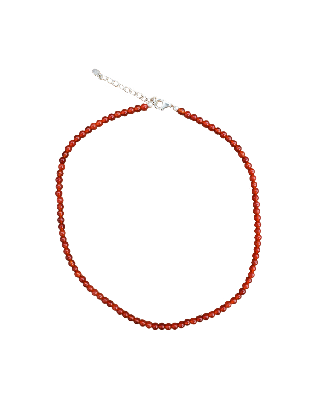 Red Agate Slinky Bead Necklace