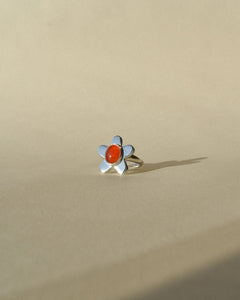 Pepper Ring | Recycled Silver and Carnelian | Made-to-order custom size