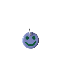 Violet and Green Smiley Charm