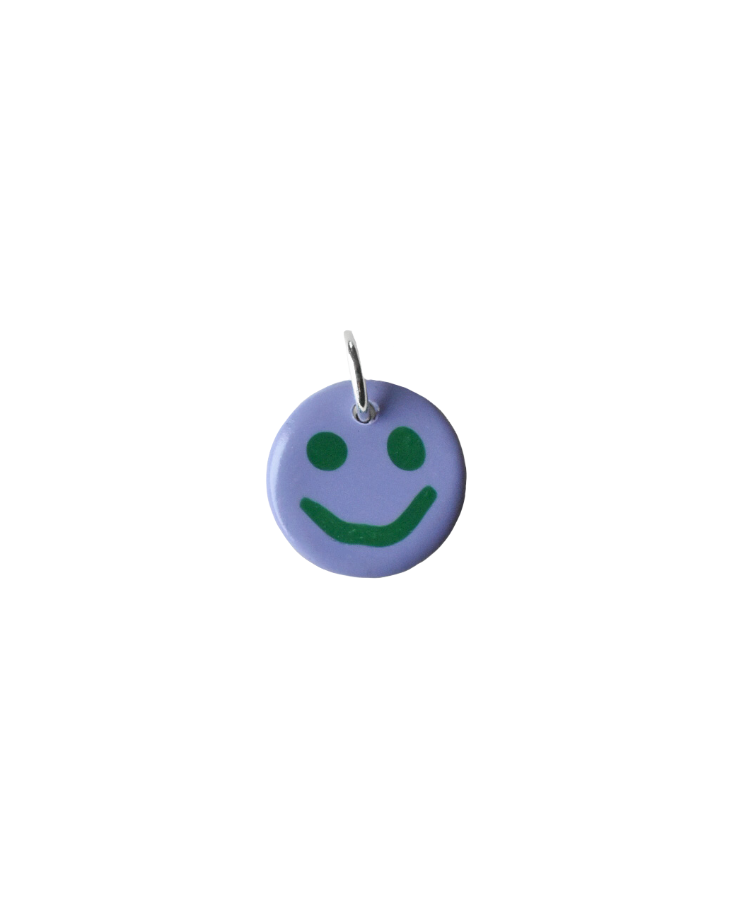Violet and Green Smiley Charm