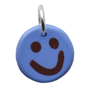Violet and Chocolate Smiley Charm
